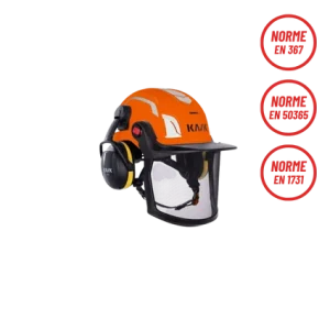 Casque forestier complet avec jugulaire
